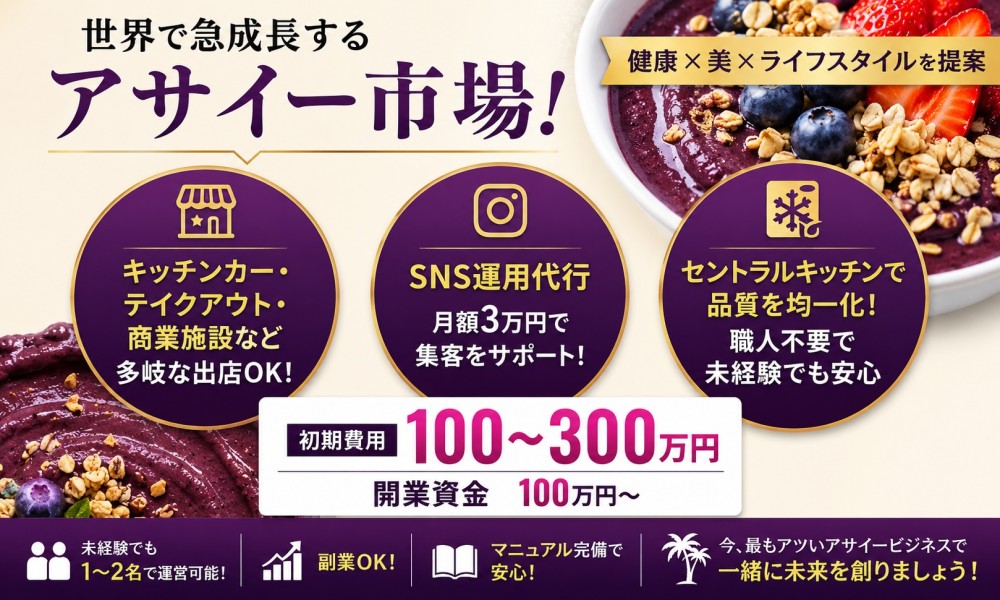 損益分岐点1日13杯!Z世代支持率92%のアサイーボウルFC