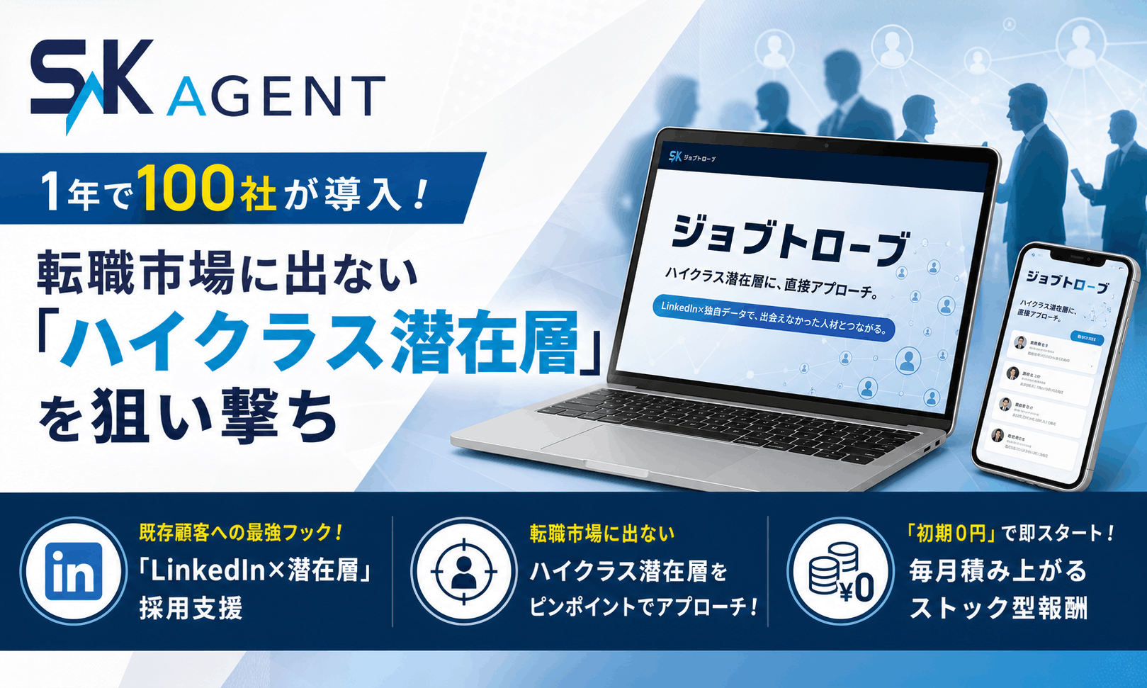 LinkedInを活用したハイクラス人材の潜在層採用支援サービス